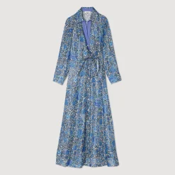Abito A Camicia Midi Con Stampa A Fiori