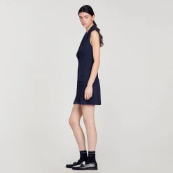 Abito Corto Stile Tailleur A Pieghe