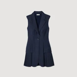 Abito Corto Stile Tailleur A Pieghe