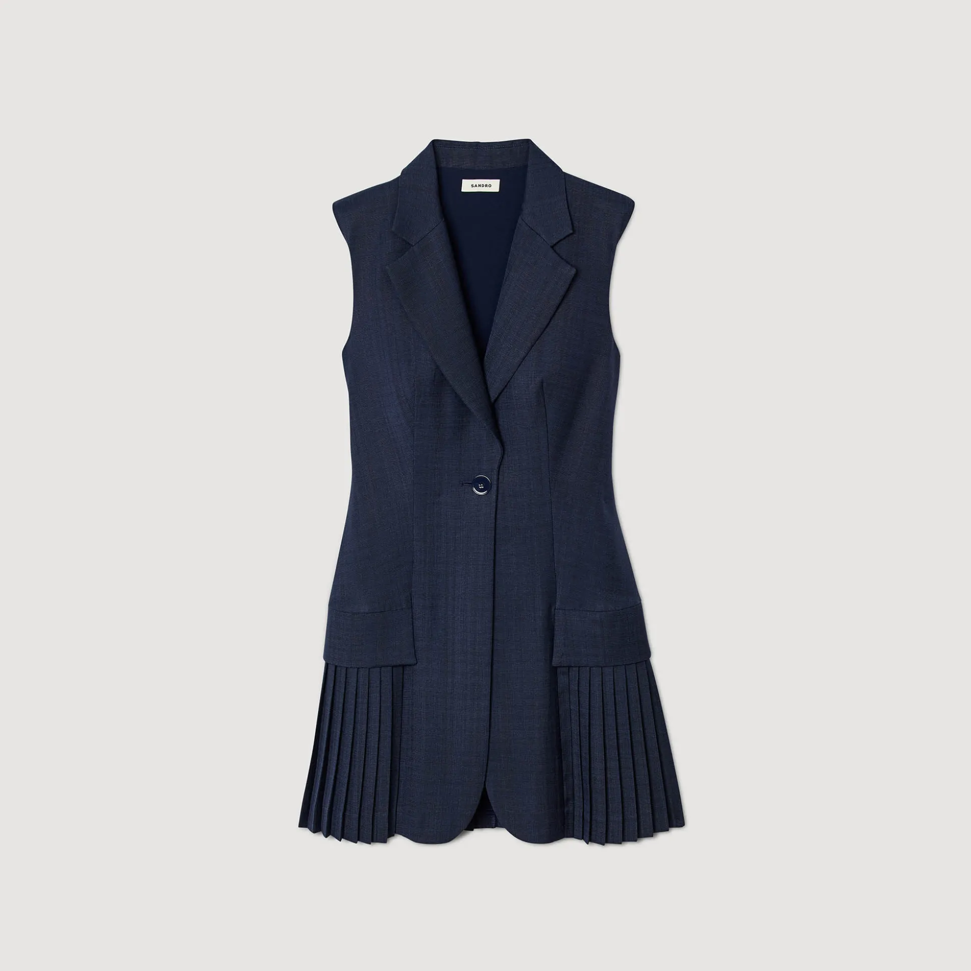 Abito Corto Stile Tailleur A Pieghe