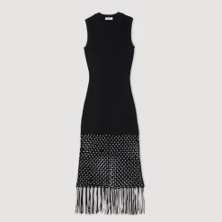 Abito In Maglia Con Frange