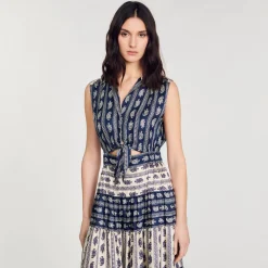 Abito Lungo Con Stampa Paisley