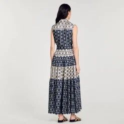 Abito Lungo Con Stampa Paisley
