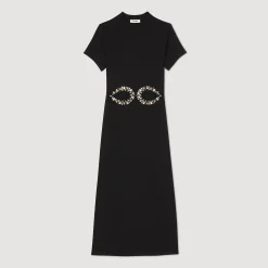 Abito Midi Con Cut-out Glitterati