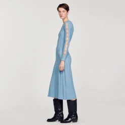 Abito Midi In Maglia A Maniche Lunghe