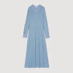 Abito Midi In Maglia A Maniche Lunghe