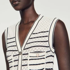 Abito Midi In Maglia A Righe