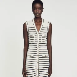 Abito Midi In Maglia A Righe