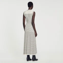 Abito Midi In Maglia A Righe