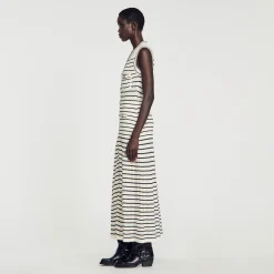 Abito Midi In Maglia A Righe