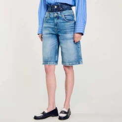 Bermuda Di Jeans Con Doppia Vita