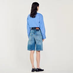 Bermuda Di Jeans Con Doppia Vita