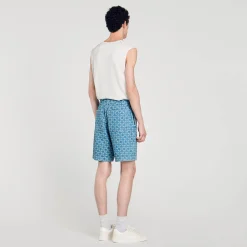 Bermuda In Denim Square Cross