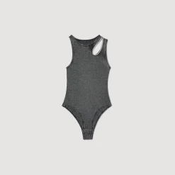 Body Con Spalla Glitterata
