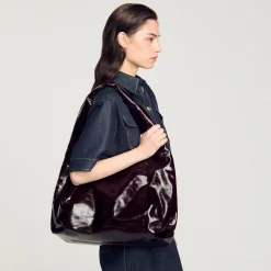 Borsa Grande In Pelle Lucida