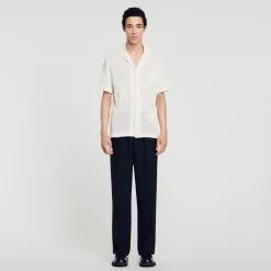 Camicia A Fiori In Maglia