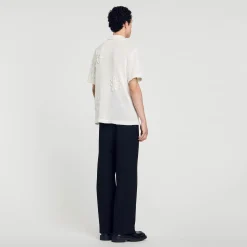 Camicia A Fiori In Maglia