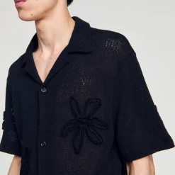 Camicia A Fiori In Maglia