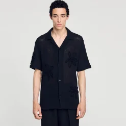Camicia A Fiori In Maglia