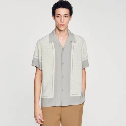 Camicia A Maniche Corte Con Stampa