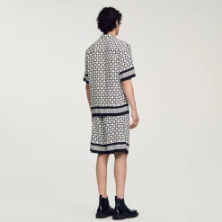 Camicia A Maniche Corte Square Cross