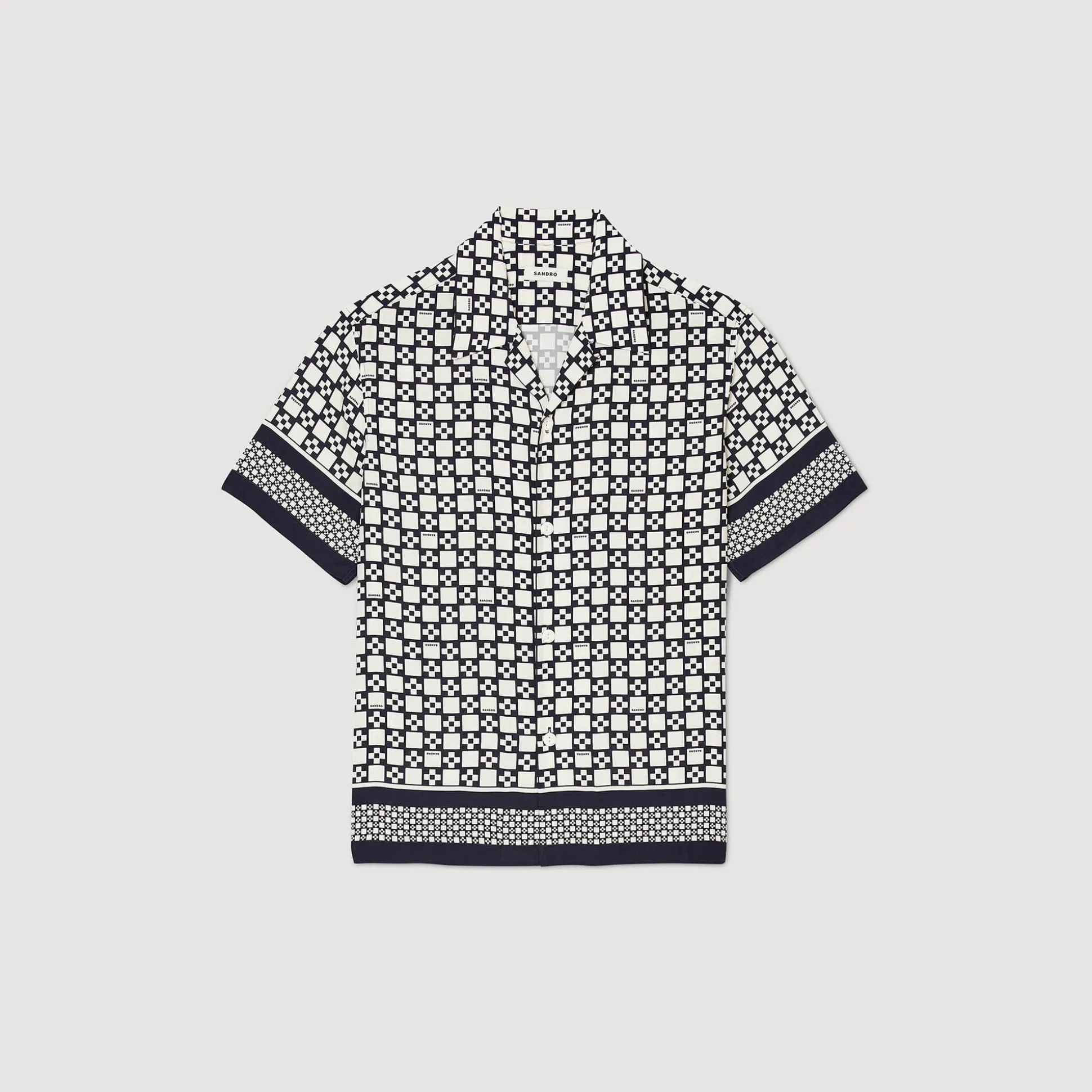 Camicia A Maniche Corte Square Cross