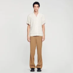 Camicia A Maniche Corte Square Cross