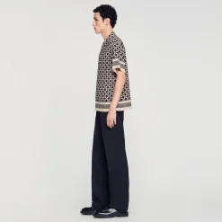 Camicia A Maniche Corte Square Cross