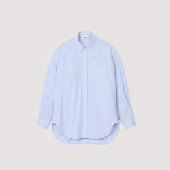 Camicia A Quadri Decorata Con Borchie