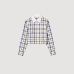 Camicia A Quadri Glitterata