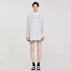 Camicia A Righe Oversize
