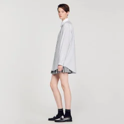 Camicia A Righe Oversize