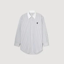 Camicia A Righe Oversize