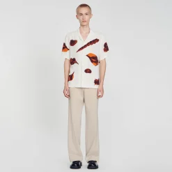 Camicia Con Conchiglie Stampate