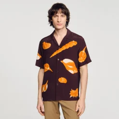 Camicia Con Conchiglie Stampate