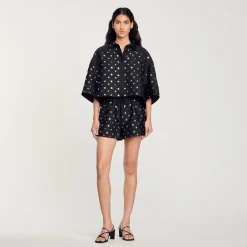 Camicia Con Pallini Decorativi