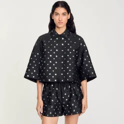 Camicia Con Pallini Decorativi