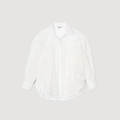 Camicia Con Ricamo Punto Inglese