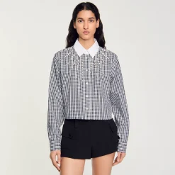Camicia Corta Con Carré Glitterato