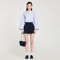 Camicia Corta Con Colletto Bijou