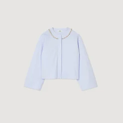 Camicia Corta Con Colletto Bijou