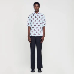 Camicia Cross Flower A Maniche Corte