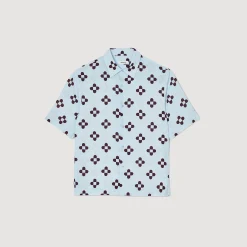 Camicia Cross Flower A Maniche Corte