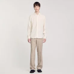 Camicia Fluida A Maniche Lunghe