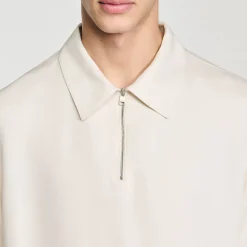 Camicia Fluida Con Colletto Con Zip