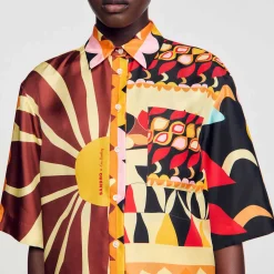 Camicia Fluida Con Stampa