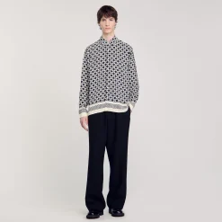 Camicia Fluida Con Stampa Square Cross