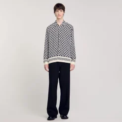 Camicia Fluida Con Stampa Square Cross