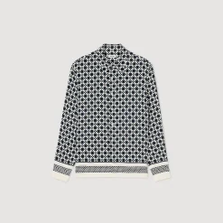 Camicia Fluida Con Stampa Square Cross