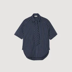 Camicia Glitterata Con Cravatta